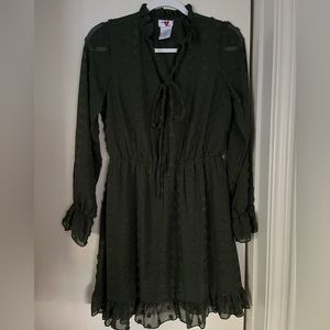 NWOT Boutique Green Polkadot Dress